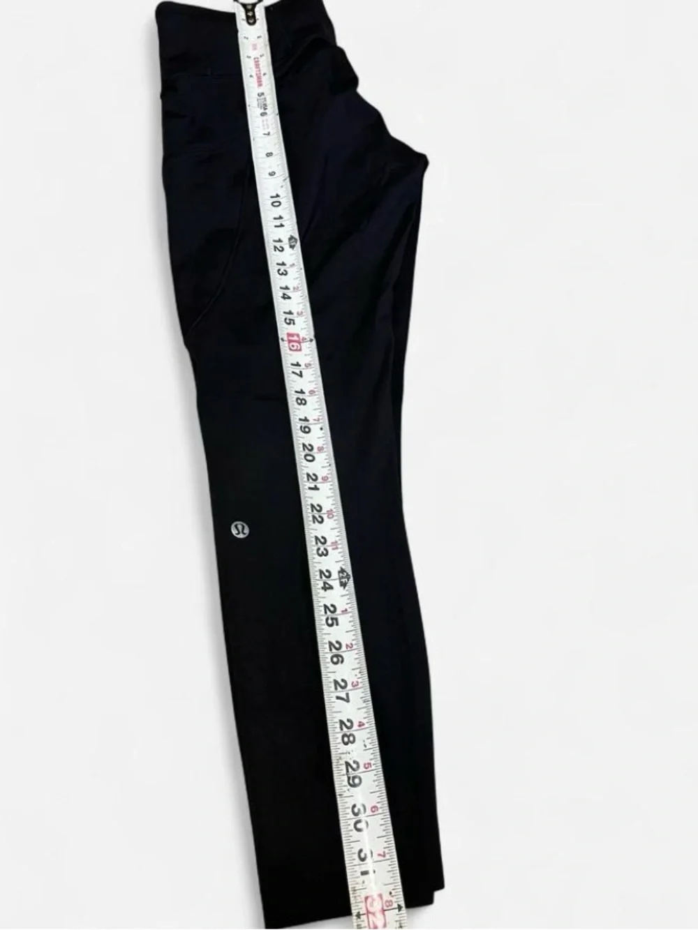 Lululemon Black High Rise Running Leggings With Side Pockets Women’s Size 4